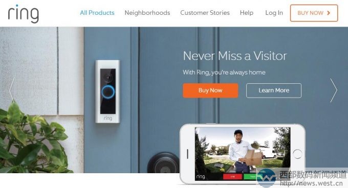 智能門鈴花100萬美金收購域名ring.com!